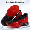 imageVITUOFLY Boys Sneakers Kids Running Shoes Girls Mesh Fitness Shoe Indoor Training Sneaker Lightweight Outdoor Sports Athletic Tennis Shoes for Little KidBig Kid8100black Red