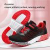 imageVITUOFLY Boys Sneakers Kids Running Shoes Girls Mesh Fitness Shoe Indoor Training Sneaker Lightweight Outdoor Sports Athletic Tennis Shoes for Little KidBig KidBlack Red8139