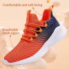 imageVITUOFLY Boys Sneakers Kids Running Shoes Girls Mesh Fitness Shoe Indoor Training Sneaker Lightweight Outdoor Sports Athletic Tennis Shoes for Little KidBig Kid8091orange