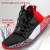 imageVITUOFLY Boys Sneakers Kids Running Shoes Girls Mesh Fitness Shoe Indoor Training Sneaker Lightweight Outdoor Sports Athletic Tennis Shoes for Little KidBig Kid821black Red
