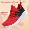 imageVITUOFLY Boys Sneakers Kids Running Shoes Girls Mesh Fitness Shoe Indoor Training Sneaker Lightweight Outdoor Sports Athletic Tennis Shoes for Little KidBig Kid8091red