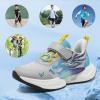 imageVITUOFLY Boys Sneakers Kids Running Shoes Girls Mesh Fitness Shoe Indoor Training Sneaker Lightweight Outdoor Sports Athletic Tennis Shoes for Little KidBig KidGreyBlue8222