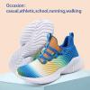 imageVITUOFLY Boys Sneakers Kids Running Shoes Girls Mesh Fitness Shoe Indoor Training Sneaker Lightweight Outdoor Sports Athletic Tennis Shoes for Little KidBig Kid8091colorfue Blue