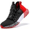 imageVITUOFLY Boys Sneakers Kids Running Shoes Girls Mesh Fitness Shoe Indoor Training Sneaker Lightweight Outdoor Sports Athletic Tennis Shoes for Little KidBig Kid821black Red