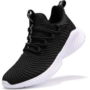 imageVITUOFLY Boys Sneakers Kids Running Shoes Girls Mesh Fitness Shoe Indoor Training Sneaker Lightweight Outdoor Sports Athletic Tennis Shoes for Little KidBig Kid8091black