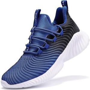 imageVITUOFLY Boys Sneakers Kids Running Shoes Girls Mesh Fitness Shoe Indoor Training Sneaker Lightweight Outdoor Sports Athletic Tennis Shoes for Little KidBig Kid8091kblue