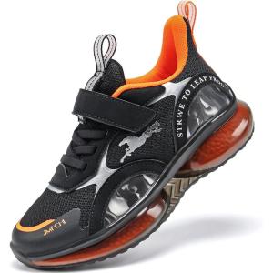 imageVITUOFLY Boys Sneakers Kids Running Shoes Girls Mesh Fitness Shoe Indoor Training Sneaker Lightweight Outdoor Sports Athletic Tennis Shoes for Little KidBig Kid8172kblack Orange