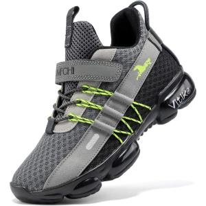 imageVITUOFLY Boys Sneakers Kids Running Shoes Girls Mesh Fitness Shoe Indoor Training Sneaker Lightweight Outdoor Sports Athletic Tennis Shoes for Little KidBig Kid8100grey