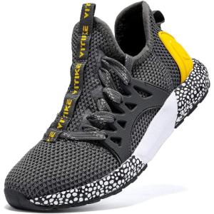 imageVITUOFLY Boys Sneakers Kids Running Shoes Girls Mesh Fitness Shoe Indoor Training Sneaker Lightweight Outdoor Sports Athletic Tennis Shoes for Little KidBig Kid821dark Grey