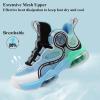 imageVITUOFLY Kids Basketball Shoes Boys Air Cushion Sneakers Girls Mid Top School Training Shoes NonSlip Outdoor Sports Shoes Comfortable Boys Running Shoes Durable Little KidBig KidBlueGreen8235