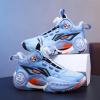 imageVITUOFLY Kids Basketball Shoes Boys Air Cushion Sneakers Girls Mid Top School Training Shoes NonSlip Outdoor Sports Shoes Comfortable Boys Running Shoes Durable Little KidBig KidBlue806