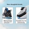 imageVITUOFLY Kids Basketball Shoes Boys Air Cushion Sneakers Girls Mid Top School Training Shoes NonSlip Outdoor Sports Shoes Comfortable Boys Running Shoes Durable Little KidBig KidWhiteBlack8235
