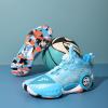 imageVITUOFLY Kids Basketball Shoes Boys Air Cushion Sneakers Girls Mid Top School Training Shoes NonSlip Outdoor Sports Shoes Comfortable Boys Running Shoes Durable Little KidBig KidBlue399