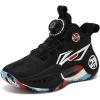 imageVITUOFLY Kids Basketball Shoes Boys Air Cushion Sneakers Girls Mid Top School Training Shoes NonSlip Outdoor Sports Shoes Comfortable Boys Running Shoes Durable Little KidBig KidBlack806
