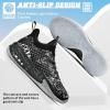 imageWETIKE Boys Girls Shoes  Kids Sneakers for Running Basketball ampamp Tennis  NonSlipBlackf28