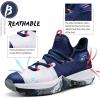 imageWETIKE Boys Girls Shoes  Kids Sneakers for Running Basketball ampamp Tennis  NonSlipVibrant Blue White