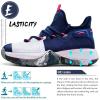 imageWETIKE Boys Girls Shoes  Kids Sneakers for Running Basketball ampamp Tennis  NonSlipVibrant Blue White
