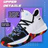 imageWETIKE Boys Girls Shoes  Kids Sneakers for Running Basketball ampamp Tennis  NonSlipVibrant White