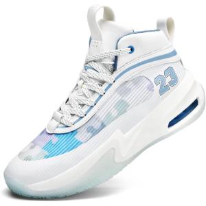 imageWETIKE Boys Girls Shoes  Kids Sneakers for Running Basketball ampamp Tennis  NonSlipWhitef27