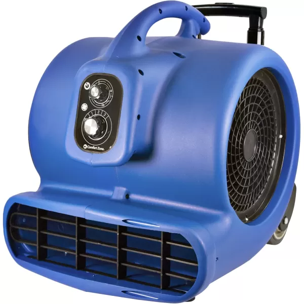 Comfort Zone CZBC121T 1/2HP High Velocity Air Mover, 3-Speeds, Timer, Adjustable Angles, Blue