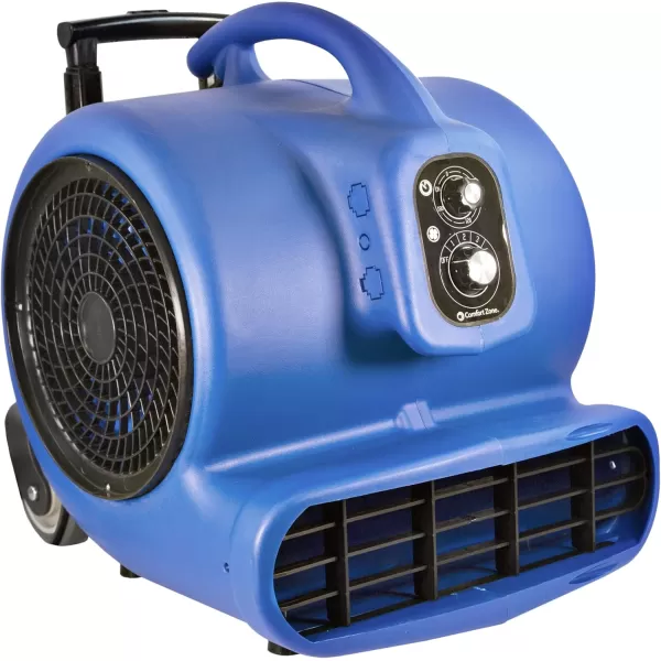 Comfort Zone CZBC121T 1/2HP High Velocity Air Mover, 3-Speeds, Timer, Adjustable Angles, Blue