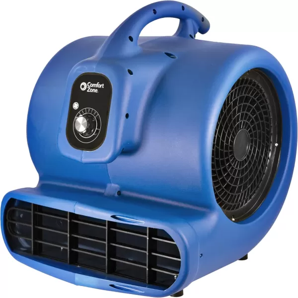 Comfort Zone CZBC121T 1/2HP High Velocity Air Mover, 3-Speeds, Timer, Adjustable Angles, Blue