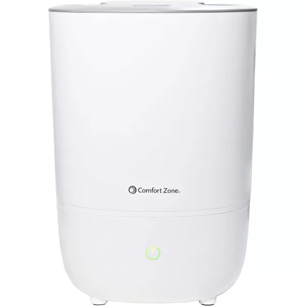 Comfort Zone CZHD55 0.9-Gallon/3.5-Liter Ultrasonic Humidifier with Top Fill Tank, Built-in Aromatherapy Tray, and Color Coded Controls, White