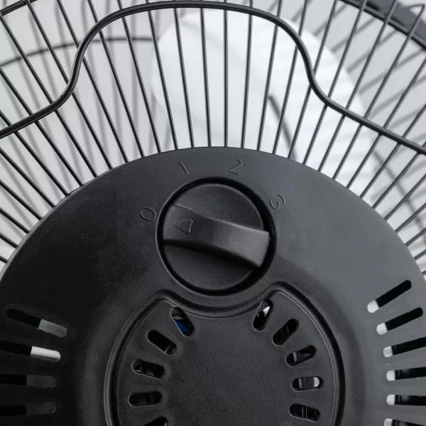 Comfort Zone Cradle Floor Fan, 9 inch, 3 Speed, Electric, 180 Degree Adjustable Tilt, All Metal, Carry Handle, Rubber Feet, Table Fan, Airflow 12.57 ft/sec, Ideal for Home, Bedroom &amp; Office, CZHV9B