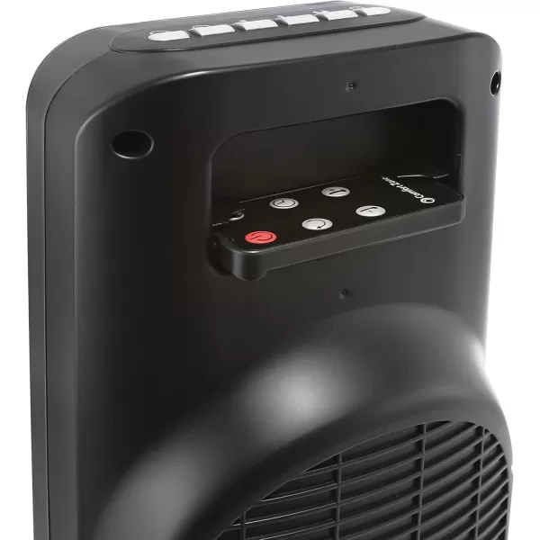 Comfort Zone Electric 24" Oscillating Digital Tower Space Heater with Full Function Remote, Adjustable Thermostat, and Overheat Protection, Ideal for Home, Bedroom, &amp; Office, 1,500W, CZ523RBK