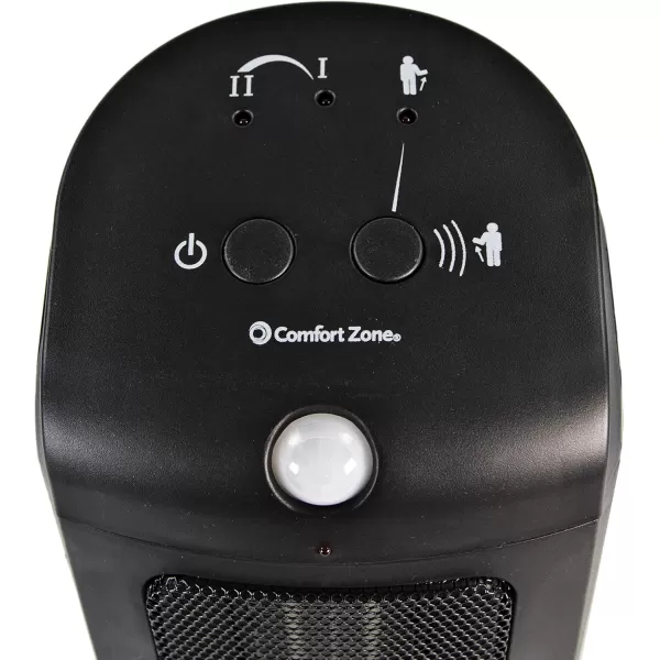 Comfort Zone Electric Ceramic Portable Space Heater with Thermostat and Fan, Built-in Overheat Sensor, and Safety Tip-Over Switch, Ideal for Home, Bedroom, &amp; Office, 1,500W, CZ442