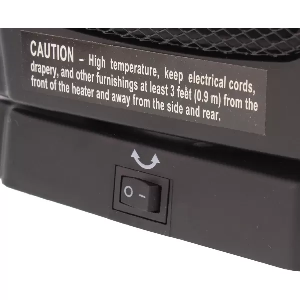Comfort Zone Electric Ceramic Portable Space Heater with Thermostat and Fan, Built-in Overheat Sensor, and Safety Tip-Over Switch, Ideal for Home, Bedroom, &amp; Office, 1,500W, CZ442