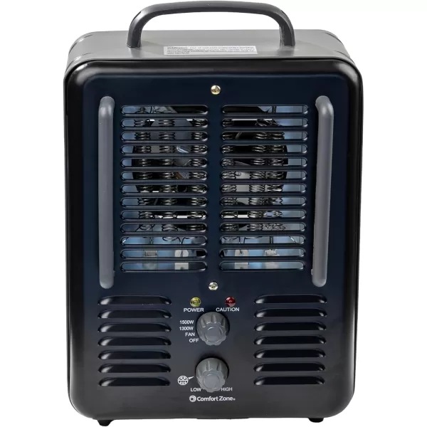 Comfort Zone Electric Portable Milkhouse Style Utility Space Heater with Adjustable Thermostat, Overheat Protection, and Safety Tip-Over Switch, Ideal for Garage or Greenhouse, 1,500W, CZ798