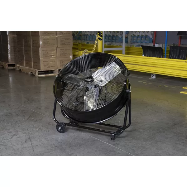 Comfort Zone High-Velocity Industrial Drum Fan, 42 inch, 2 Speed, Metal Construction, Easy Grab Handle, Individually Balanced Blades, Ideal for Garage, Workshop or Warehouse, CZMC42