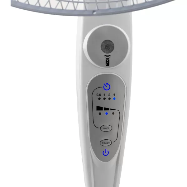 Comfort Zone Oscillating Pedestal Fan with Remote Control, Stand Fan, 18 inch, 3 Speed, Adjustable Height &amp; Tilt, &amp; Timer, Auto Shutoff, Ideal for Home, Bedroom &amp; Office, Airflow 17 ft/sec, CZST181RBK