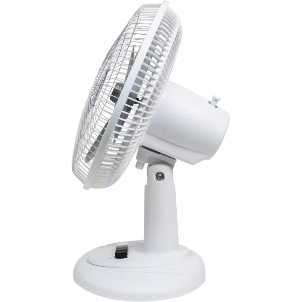 Comfort Zone Oscillating Table Fan with Adjustable Tilt, Convenient Push Button Controls, Quiet, 16 inch, 3 Speed, Desk Fan, Airflow 15.75 ft/sec, Ideal for Home, Bedroom, Dorm &amp; Office, CZ161WT