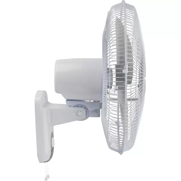 Comfort Zone Oscillating Wall Mount Fan with Adjustable Tilt, 16 inch, 3 Speed, Metal Grille, 90 Degree Oscillation, Airflow 14.07 ft/sec, Ideal for Home, Bedroom, Gym &amp; Office, CZ16W