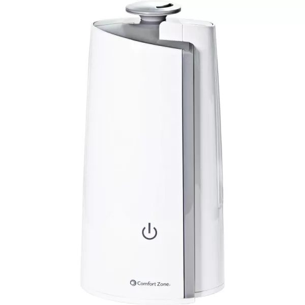Comfort Zone CZHD50 0.3-Gallon/1.3 Liter Ultrasonic Mini Tower Humidifier, Top-Fill with Digital Controls, White