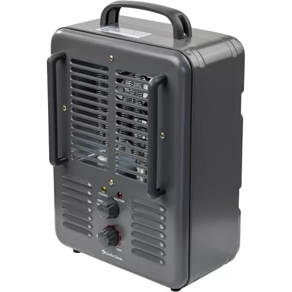 Comfort Zone Electric Portable Milkhouse Style Utility Space Heater with Adjustable Thermostat, Overheat Protection, and Safety Tip-Over Switch, Ideal for Garage or Greenhouse, 1,500W, CZ798