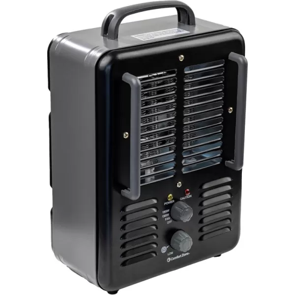 Comfort Zone Electric Portable Milkhouse Style Utility Space Heater with Adjustable Thermostat, Overheat Protection, and Safety Tip-Over Switch, Ideal for Garage or Greenhouse, 1,500W, CZ798