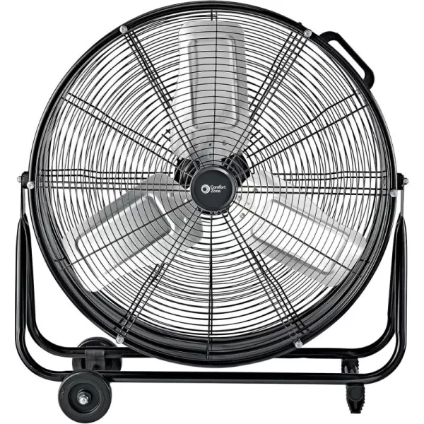 Comfort Zone High-Velocity Industrial Drum Fan, 42 inch, 2 Speed, Metal Construction, Easy Grab Handle, Individually Balanced Blades, Ideal for Garage, Workshop or Warehouse, CZMC42