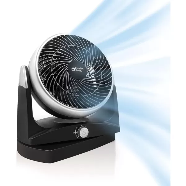 Comfort Zone Oscillating Desk Fan with 180-Degree Adjustable Tilt, 8 inch, 3 Speed, Quiet, Table Fan, Electric, Durable, Ideal for Home, Bedroom &amp; Office, CZHV81TBK