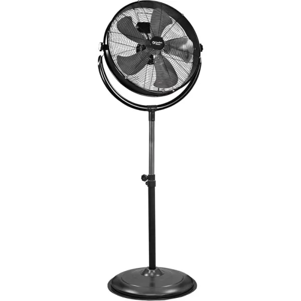 Comfort Zone Slim Profile High Velocity Industrial Pedestal Stand Fan, Aluminum Blades &amp; Adjustable Tilt, 20 inch, 3 Speed, All-Metal Construction, Ideal for Garage, Workshop or Warehouse, CZHVP20S