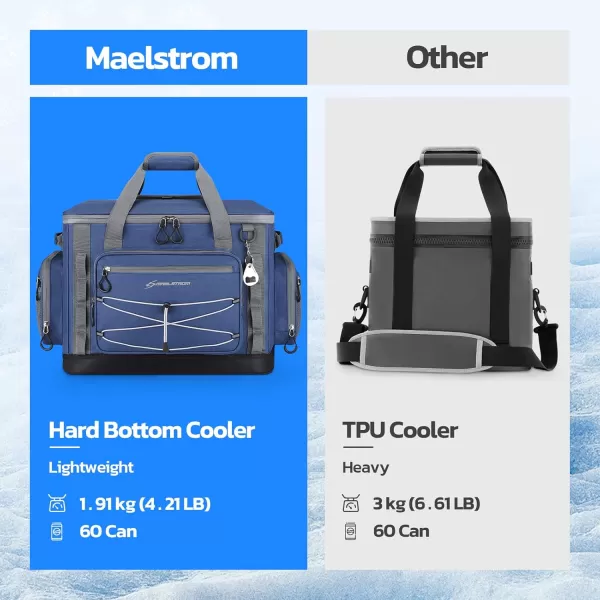 Maelstrom 80 Can Soft Sided Cooler Bag, Insulated Hard-Bottom, Leakproof, Portable, 72L Capacity, Black