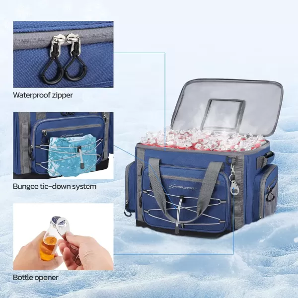 Maelstrom 80 Can Soft Sided Cooler Bag, Insulated Hard-Bottom, Leakproof, Portable, 72L Capacity, Black