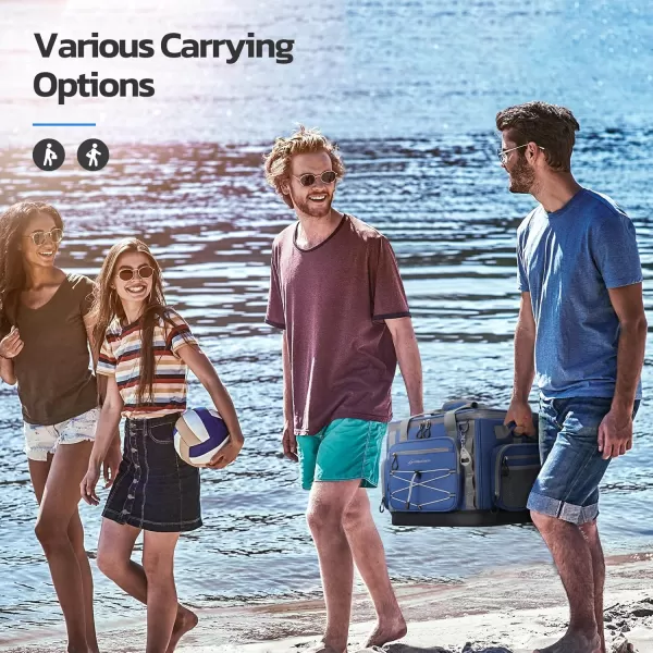 Maelstrom 80 Can Soft Sided Cooler Bag, Insulated Hard-Bottom, Leakproof, Portable, 72L Capacity, Black