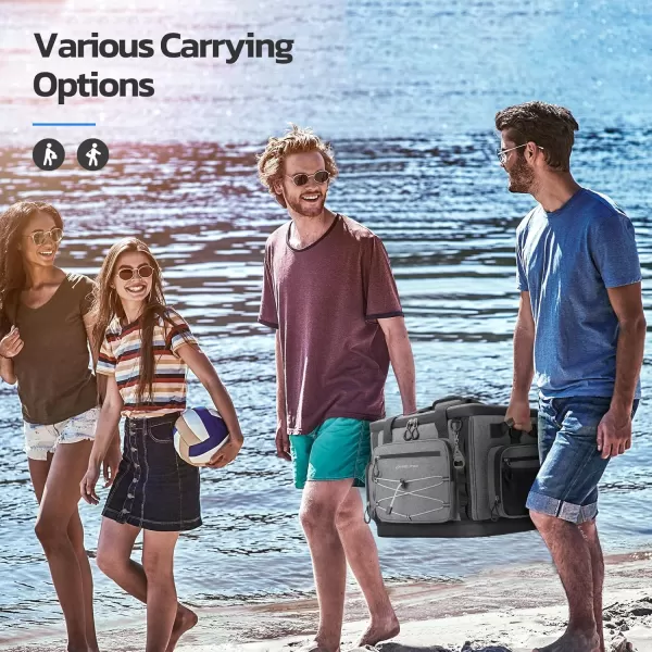 Maelstrom 80 Can Soft Sided Cooler Bag, Insulated Hard-Bottom, Leakproof, Portable, 72L Capacity, Black