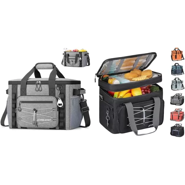 Maelstrom 80 Can Soft Sided Cooler Bag, Insulated Hard-Bottom, Leakproof, Portable, 72L Capacity, Black