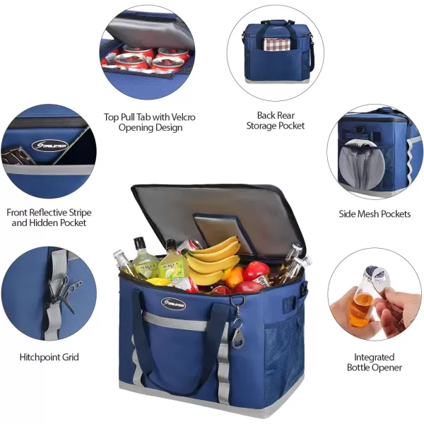 Maelstrom 80 Can Soft Sided Cooler Bag, Insulated Hard-Bottom, Leakproof, Portable, 72L Capacity, Black