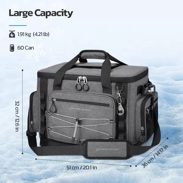 Maelstrom 80 Can Soft Sided Cooler Bag, Insulated Hard-Bottom, Leakproof, Portable, 72L Capacity, Black