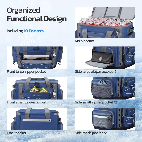 Maelstrom 80 Can Soft Sided Cooler Bag, Insulated Hard-Bottom, Leakproof, Portable, 72L Capacity, Black